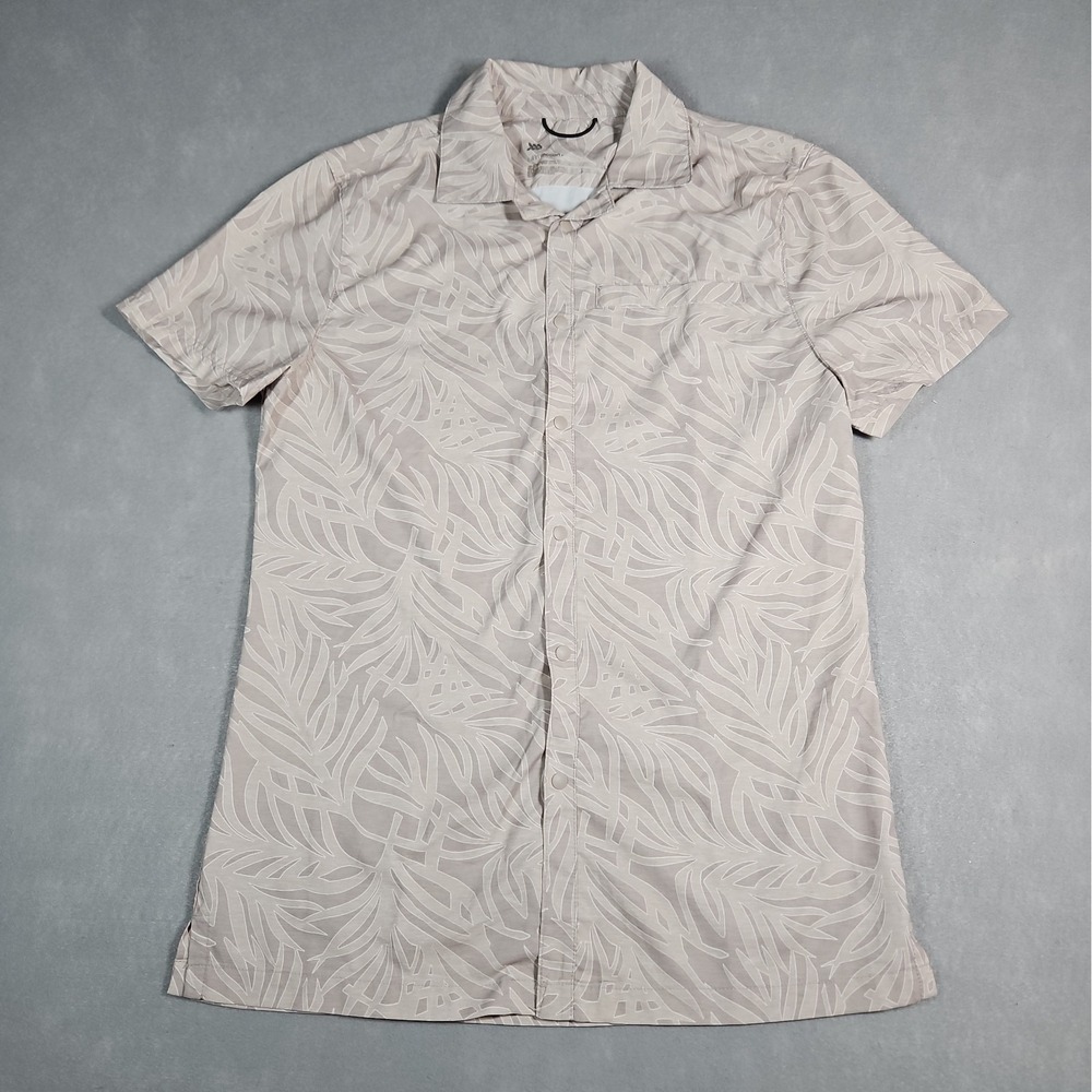 All In Motion Mens Tan Snap Front Short Sleeve Outdoor Shirt Size Small